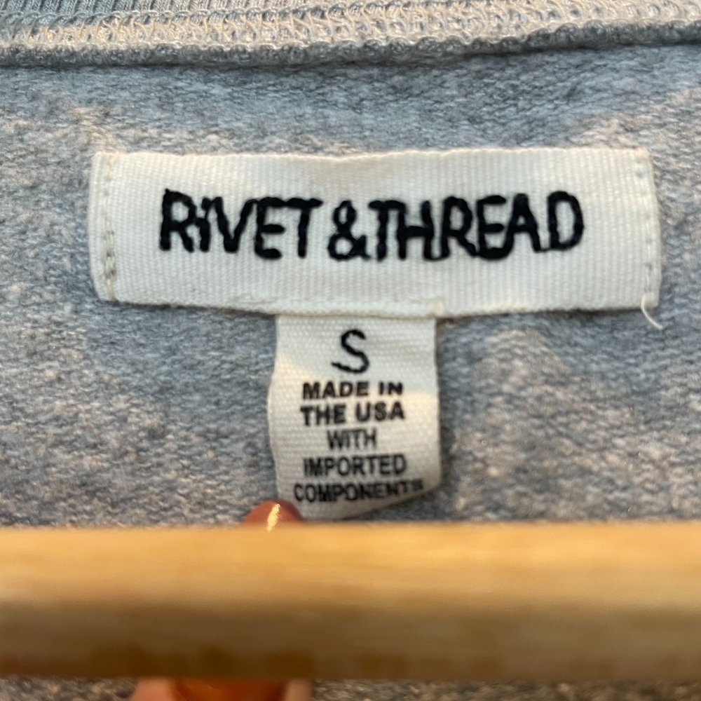 Madewell X Rivet & Thread Gray Cropped Sweatshirt - image 4